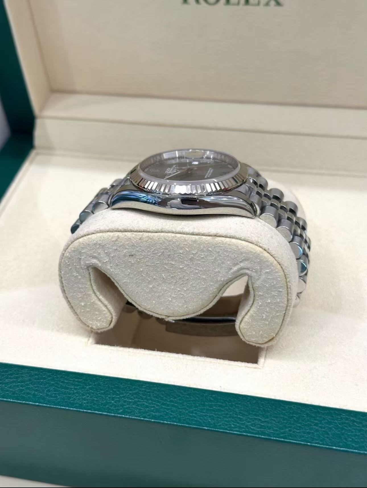 Rolex Datejust 36mm Super Clone Swiss Watch Stainless Steel Jubilee Bracelet Mint Green Dial Ref M126234-0045-3235 Swiss Movement - SuperClonesRolex