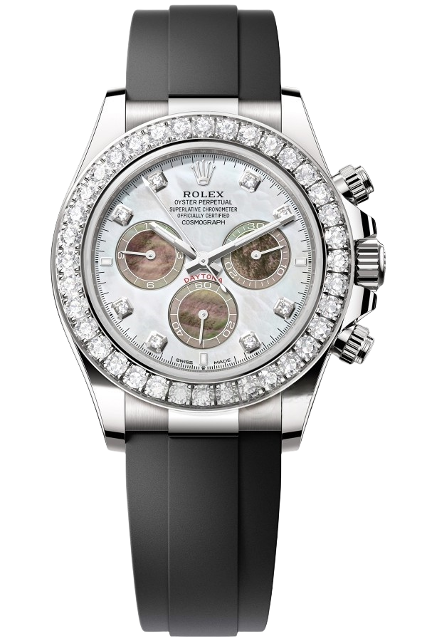 RolexCosmograph Daytona Oyster, 40 mm, white gold and diamonds  Super Clone Swiss Watch Ref M126589RBR-0001 4131 Swiss Movement - SuperClonesRolex