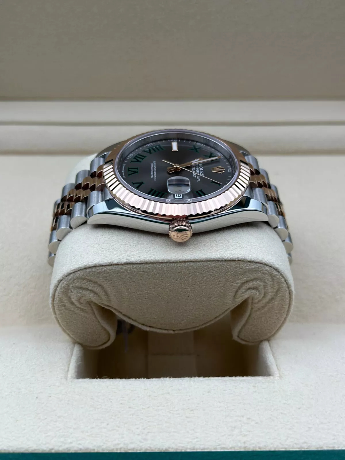 Rolex Datejust 41mm Super Clone Swiss Watch Everose Two Tone Jubilee Bracelet Chocolate Dial Ref M126331-0016-3235 Swiss Movement - SuperClonesRolex