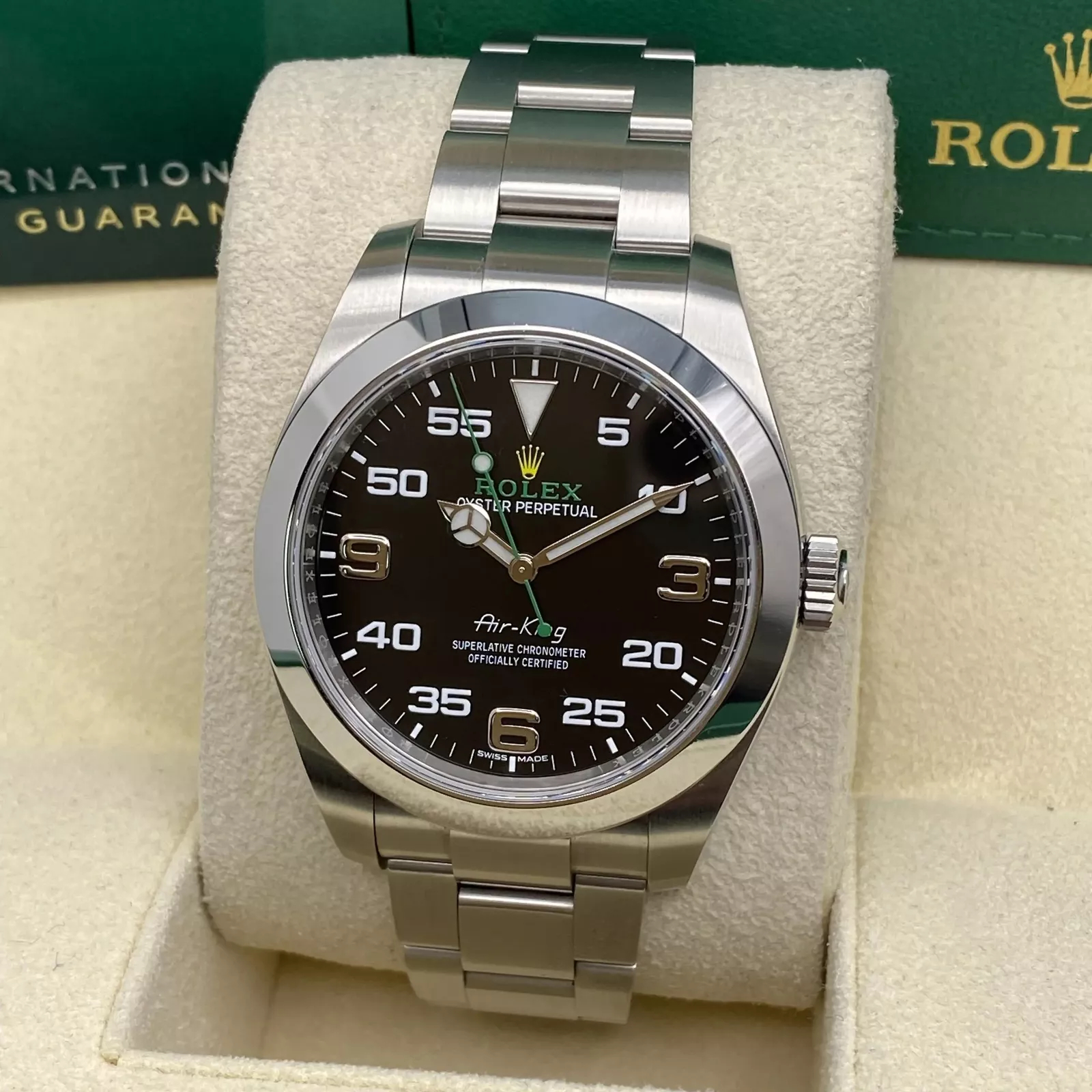 Rolex Air-King Black Dial Super Clone Swiss Replica Watch Ref 126900 3230 Movement - SuperClonesRolex