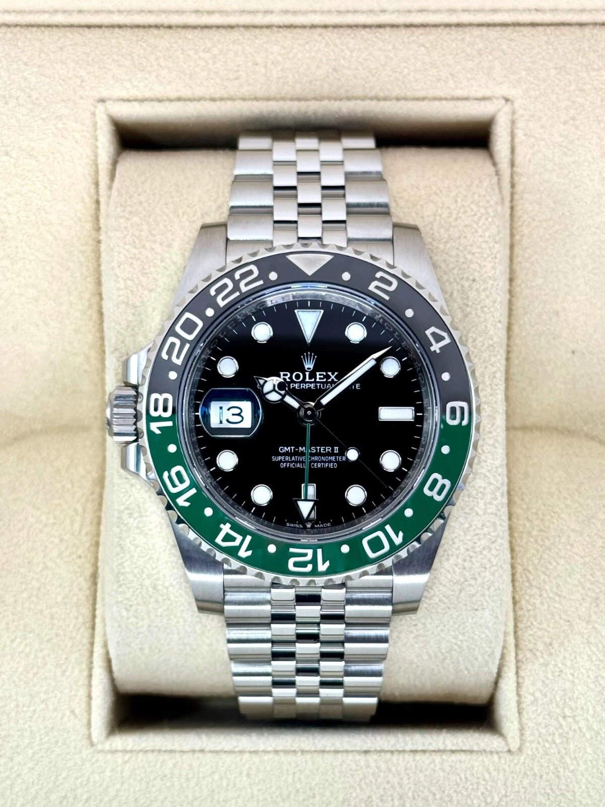 RolexGMT Masterll Sprite 'Jubilee Bracelet'SuperClone Swiss Replica Watch Ref 126720VTNR 3285S wiss Movement - SuperClonesRolex