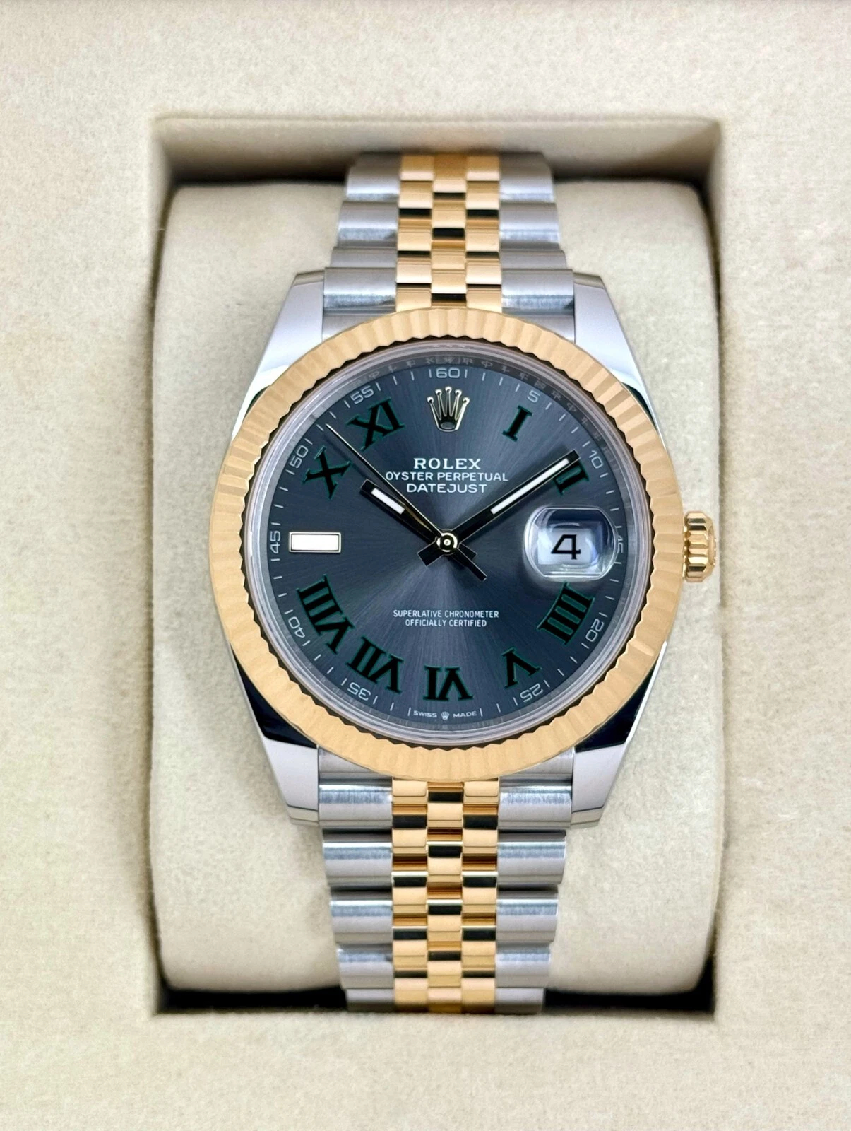 Rolex Datejust 36mm Super Clone Swiss Watch Yellow Rolesor Jubilee Bracelet White Mother of Pearl Dial Ref M126233-0035-3235 Swiss Movement - SuperClonesRolex