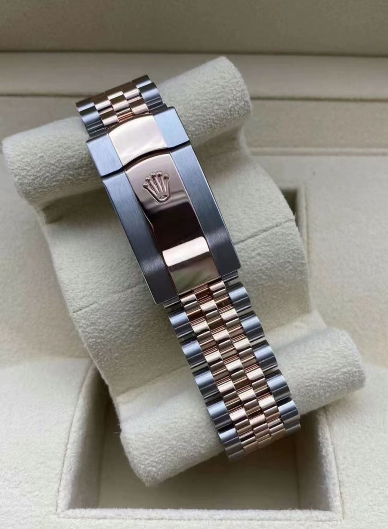 Rolex Datejust 36mm Super Clone Swiss Watch Everose Rolesor Jubilee Bracelet Slate Dial Ref M126231-0043-3235 Swiss Movement - SuperClonesRolex