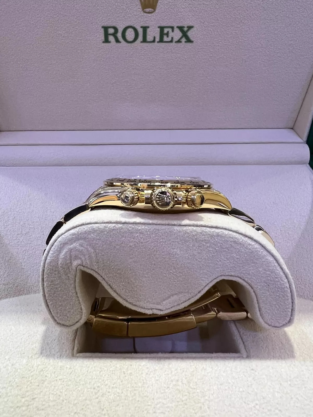 Rolex Daytona Green Dial SuperClone Swiss Replica Watch 18kGold Bracelet Ref 116508-4130S wiss Movement - SuperClonesRolex