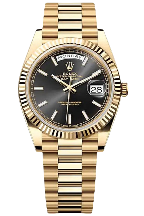 Rolex Day-Date Super Clone Swiss Replica Watch Ref M228238-0067 Black Dial 3255 Swiss Movement - SuperClonesRolex