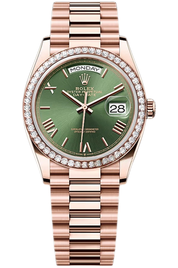 Rolex Day-Date Super Clone Swiss Replica Watch Ref 128345RBR-0085 3255 Swiss Movement - SuperClonesRolex