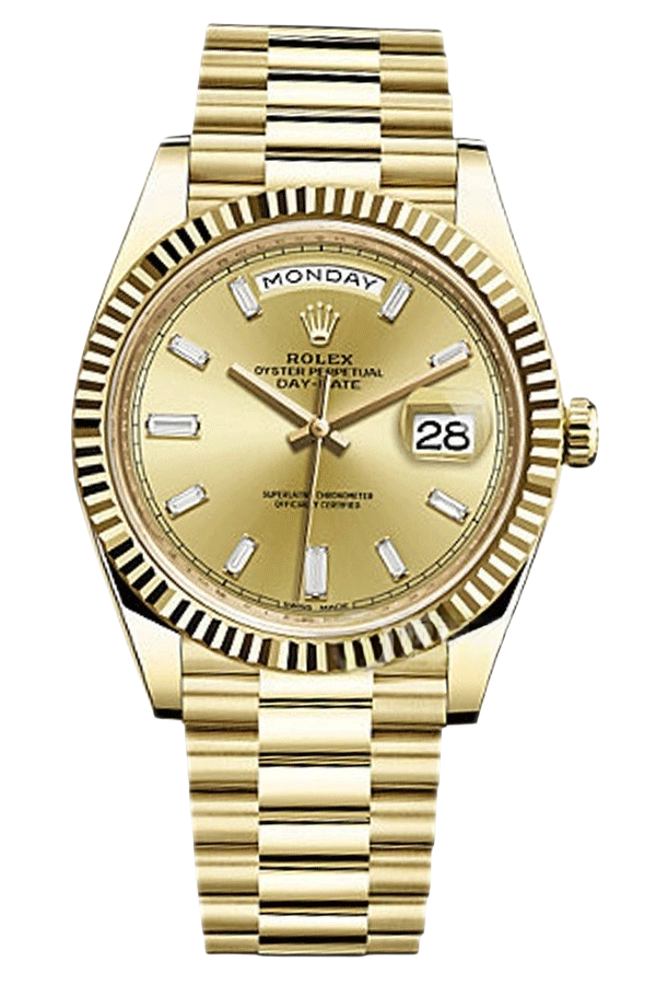Rolex Day-Date Super Clone Swiss Replica Watch Ref M228238-0005 3255 Swiss Movement Yellow Gold Case - SuperClonesRolex