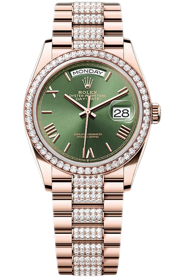 Rolex Day-Date Super Clone Swiss Replica Watch Ref 128345RBR-0086 3255 Swiss Movement - SuperClonesRolex