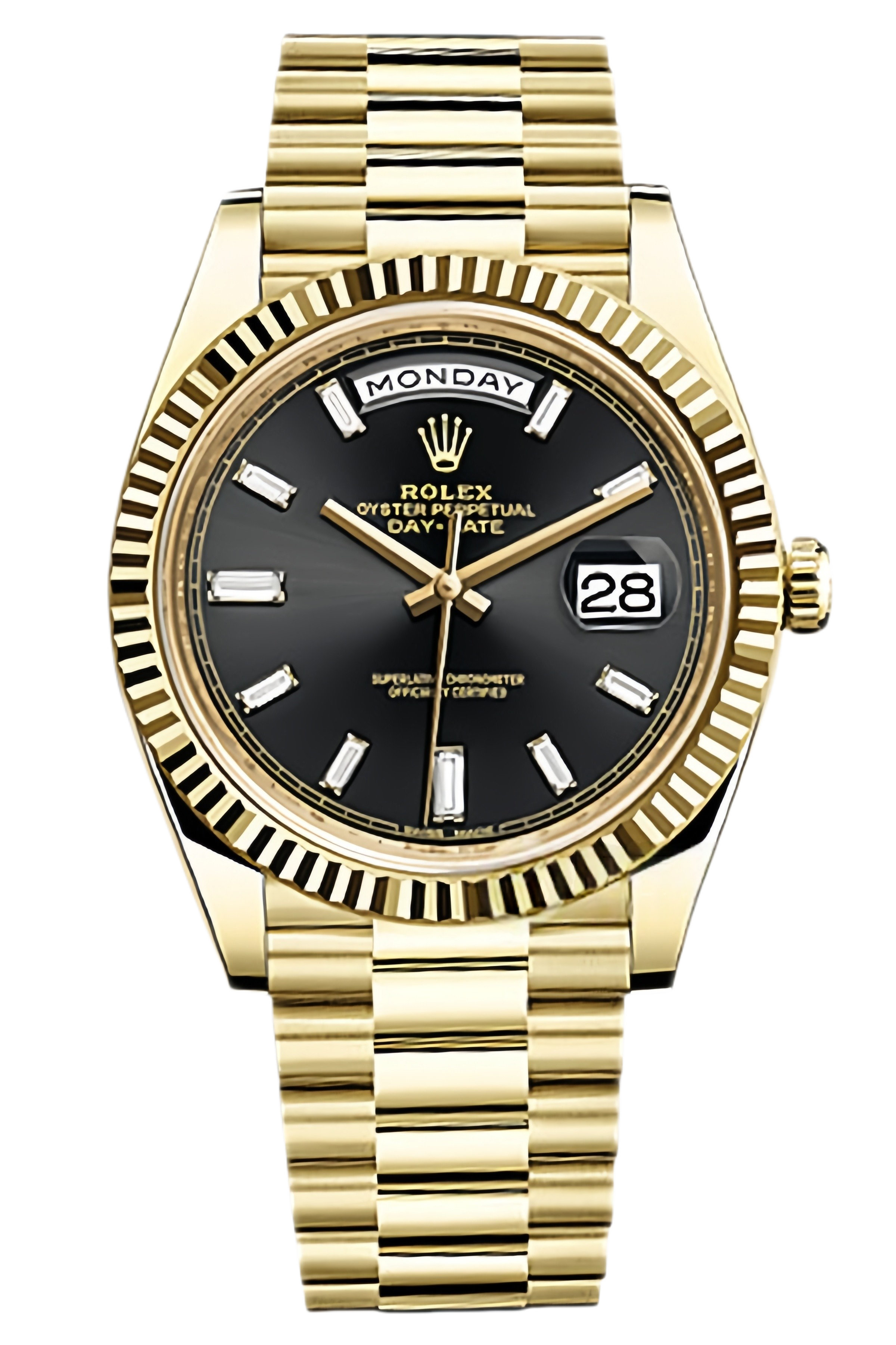 Rolex Day-Date Super Clone Swiss Replica Watch Ref M228238-0004 Black Sugar Dial 3255 Swiss Movement - SuperClonesRolex