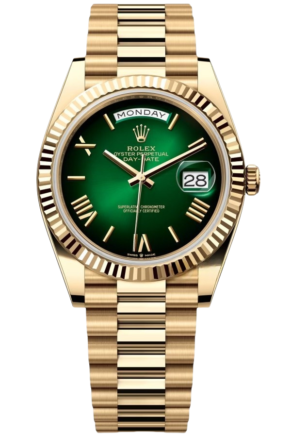Rolex Day-Date Super Clone Swiss Replica Watch Ref M228238-0069 Olive Green Dial 3255 Swiss Movement - SuperClonesRolex