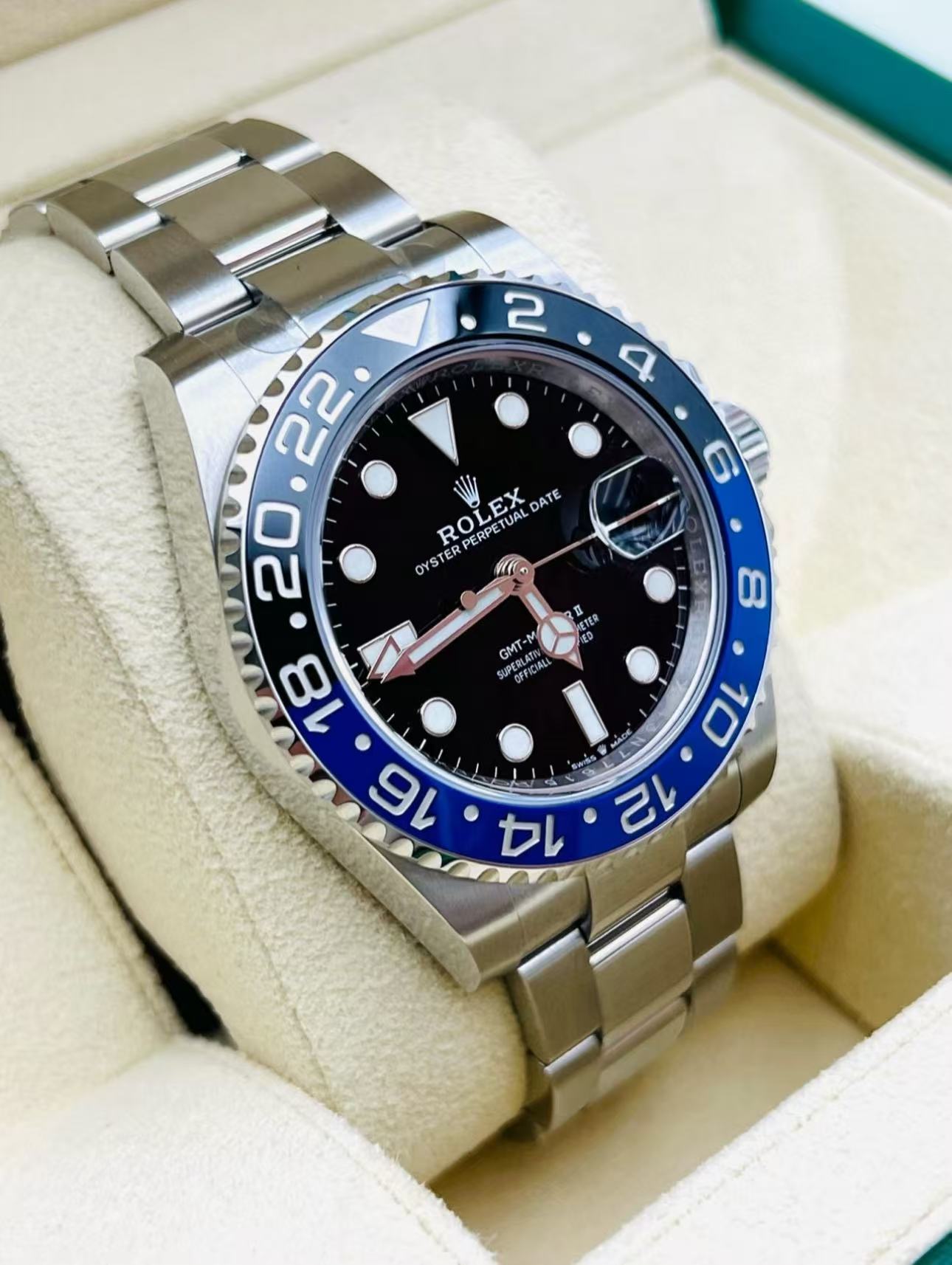 Rolex GMT Masterl Batman Super Clone Swiss Replica WatcRef 126710BLNR3285 SwissMovement - SuperClonesRolex