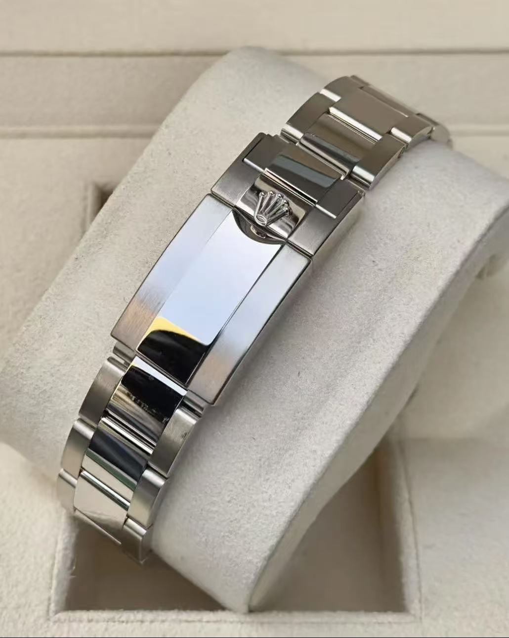 Rolex Daytona 40mm Super Clone Swiss Watch White Gold Oyster Bracelet Bright Black Dial Ref M126509-0003 4131 Swiss Movement - SuperClonesRolex