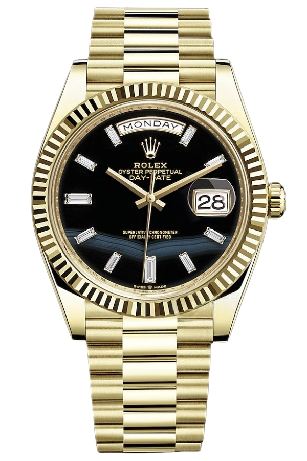 Rolex Day-Date Super Clone Swiss Replica Watch Ref M228238-0059 Black Sugar Dial 3255 Swiss Movement - SuperClonesRolex