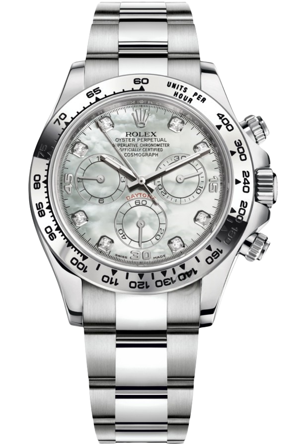 Rolex Cosmograph Daytona Super Clone Swiss Replica Watch White Gold Blue Dial Ref M116509-0064 - SuperClonesRolex
