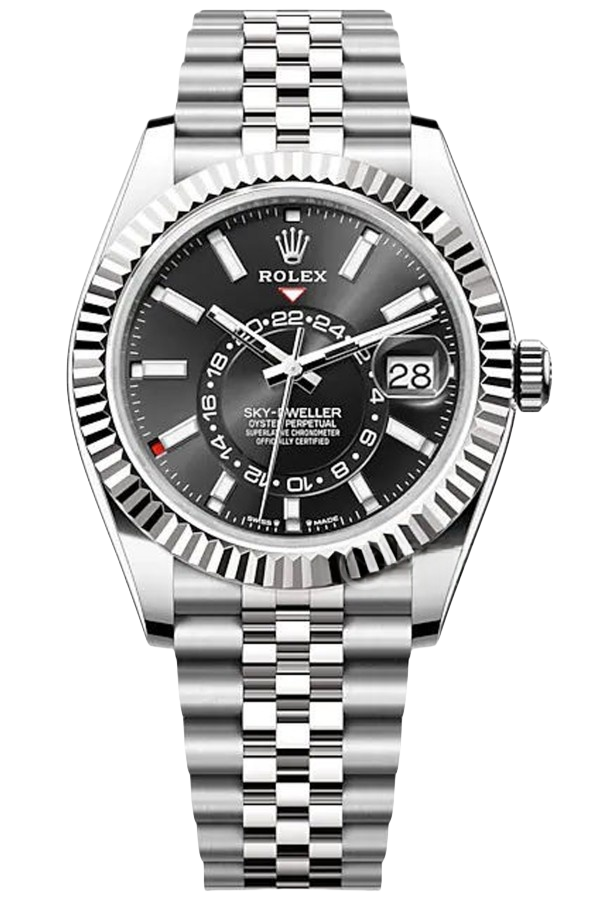 Rolex Sky-Dweller Blue Dial Super Clone Swiss Replica Watch Oyster Bracelet Ref M336934-0008 Swiss 9002 Movement - SuperClonesRolex