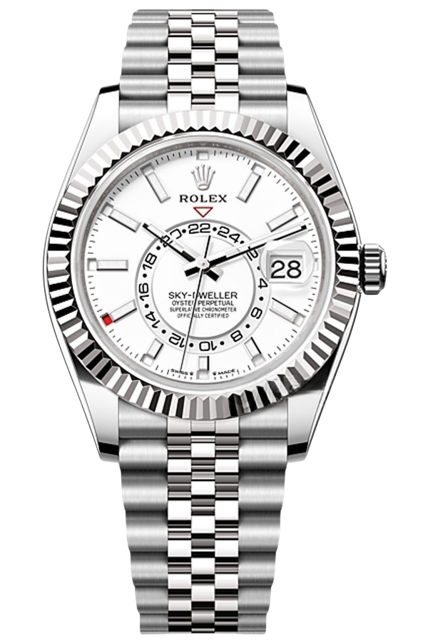 Rolex Sky-Dweller Blue Dial Super Clone Swiss Replica Watch Jubilee Bracelet Ref M336934-0004 Swiss 9002 Movement - SuperClonesRolex