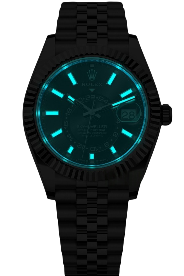 Rolex Sky-Dweller Blue Dial Super Clone Swiss Replica Watch Oyster Bracelet Ref M336934-0008 Swiss 9002 Movement - SuperClonesRolex