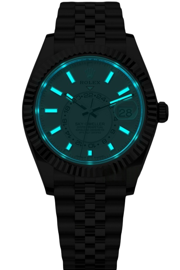 Rolex Sky-Dweller Blue Dial Super Clone Swiss Replica Watch Jubilee Bracelet Ref M336934-0004 Swiss 9002 Movement - SuperClonesRolex