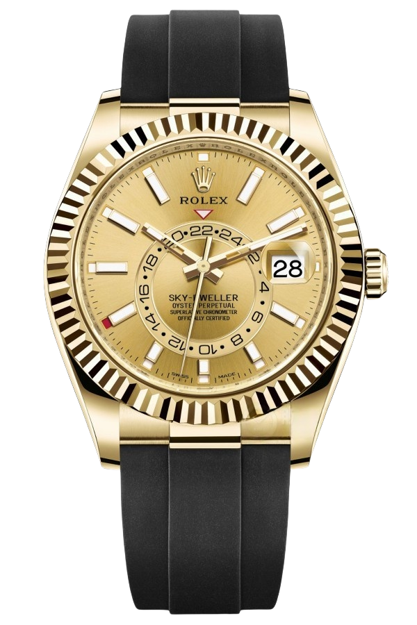 Rolex Sky-Dweller White Dial Super Clone Swiss Replica Watch Oyster Bracelet Ref M326238-0007 Swiss 9001 Movement - SuperClonesRolex