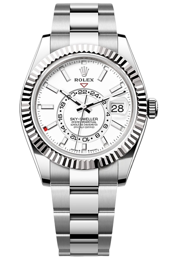 Rolex Sky-Dweller Black Dial Super Clone Swiss Replica Watch Jubilee Bracelet Ref M336934-0003 Swiss 9002 Movement - SuperClonesRolex