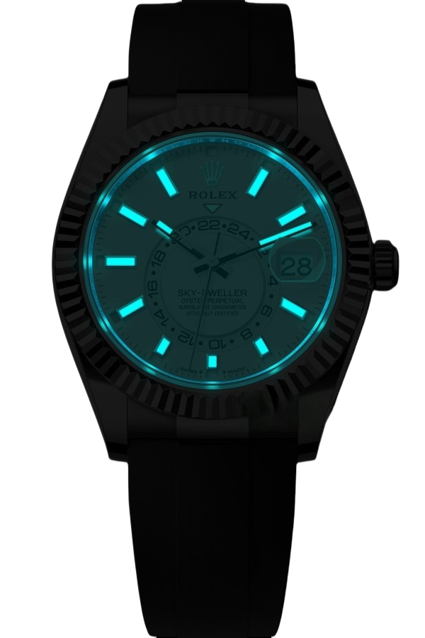 Rolex Sky-Dweller Blue Dial Super Clone Swiss Replica Watch Oyster Bracelet Ref M336239-0003 Swiss 9002 Movement - SuperClonesRolex