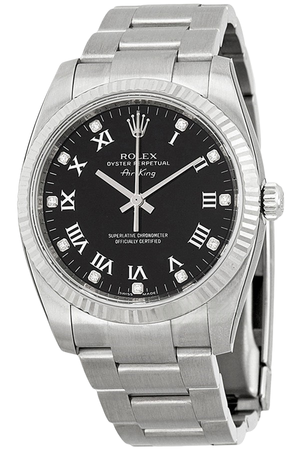 Rolex Air-King Silver Dial Super Clone Swiss Replica Watch Ref 114234-70190CR Oystersteel Bracelet - SuperClonesRolex