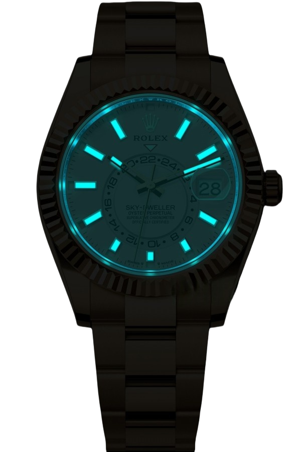 Rolex Sky-Dweller Champagne Dial Super Clone Swiss Replica Watch Oyster Bracelet Ref M336938-0003 Swiss 9002 Movement - SuperClonesRolex