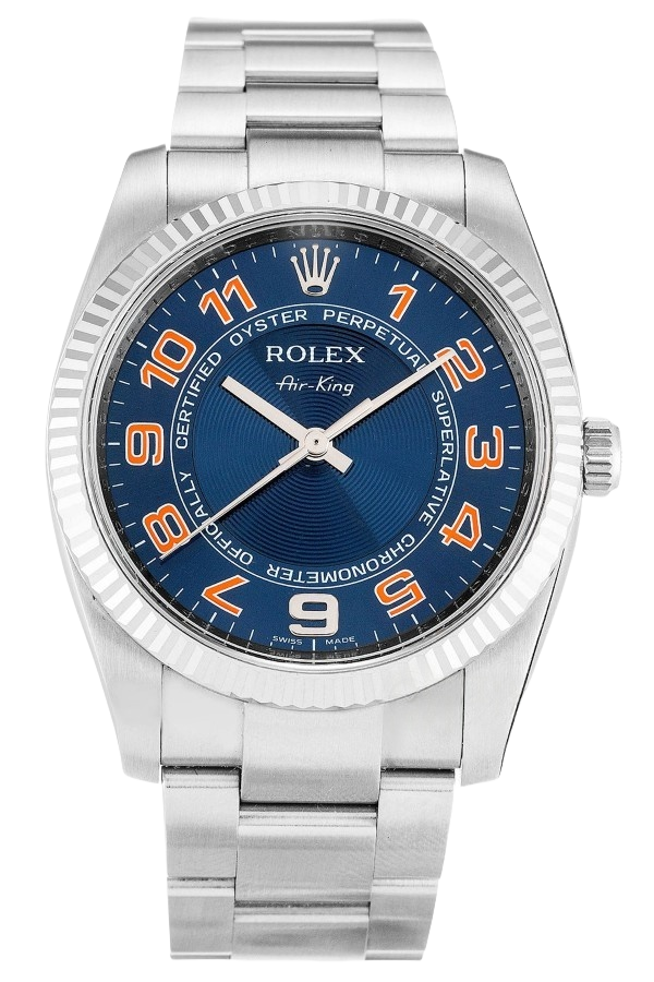 Rolex Air-King Blue Dial Super Clone Swiss Replica Watch Ref 114234 Oystersteel Bracelet - SuperClonesRolex