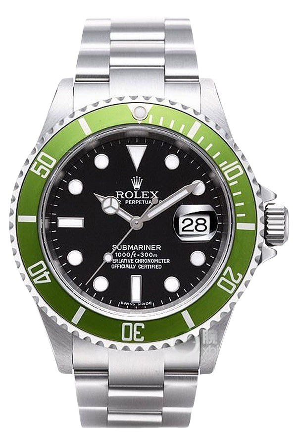 Rolex Submariner Green Dial Super Clone Swiss Replica Watch “Classic Hulk” Ref 16610LV-93250 Oystersteel Bracelet - SuperClonesRolex