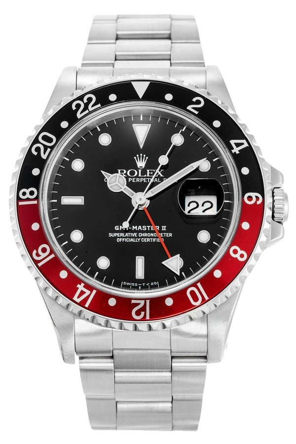 Rolex GMT-Master II Coke Bezel Super Clone Swiss Replica Watch Ref 16710 Red-Black Bezel - SuperClonesRolex