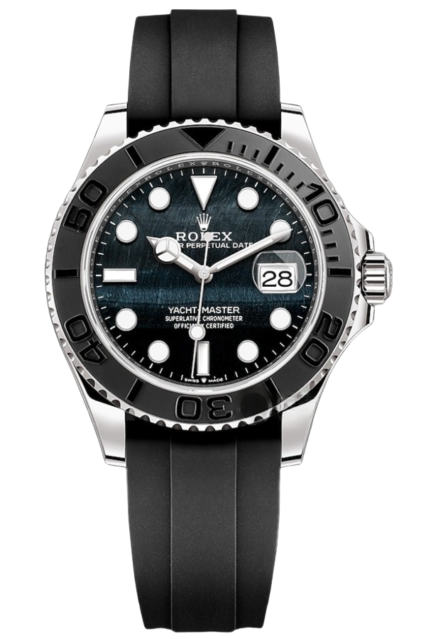 Rolex Yacht-Master 40 Black Ceramic Bezel Super Clone Swiss Replica Watch Ref M226659-0004 18K White Gold - SuperClonesRolex