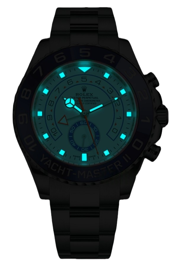 Rolex Yacht-Master II White Dial Blue Bezel Super Clone Swiss Replica Watch Ref M116680-0002 44mm Stainless Steel - SuperClonesRolex