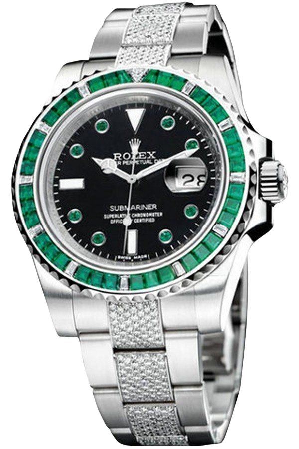 Rolex Submariner Blue Dial Diamond Markers Super Clone Swiss Replica Watch Ref 116649-74789BR Everose Gold Bracelet - SuperClonesRolex