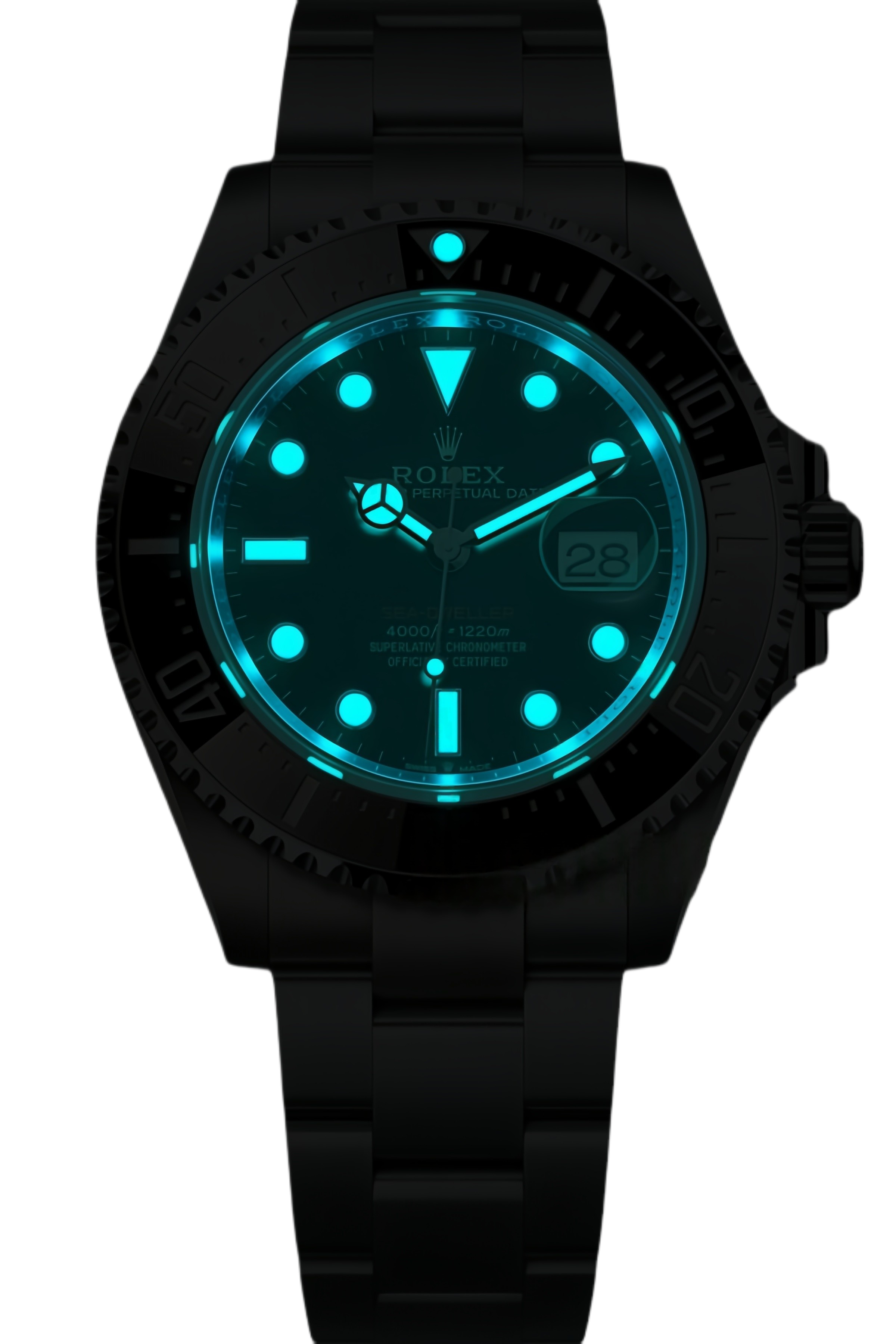 Rolex Sea-Dweller 43mm Red Text Black Dial Stainless Steel Super Clone Swiss Replica Watch Ref M126600-0002 - SuperClonesRolex