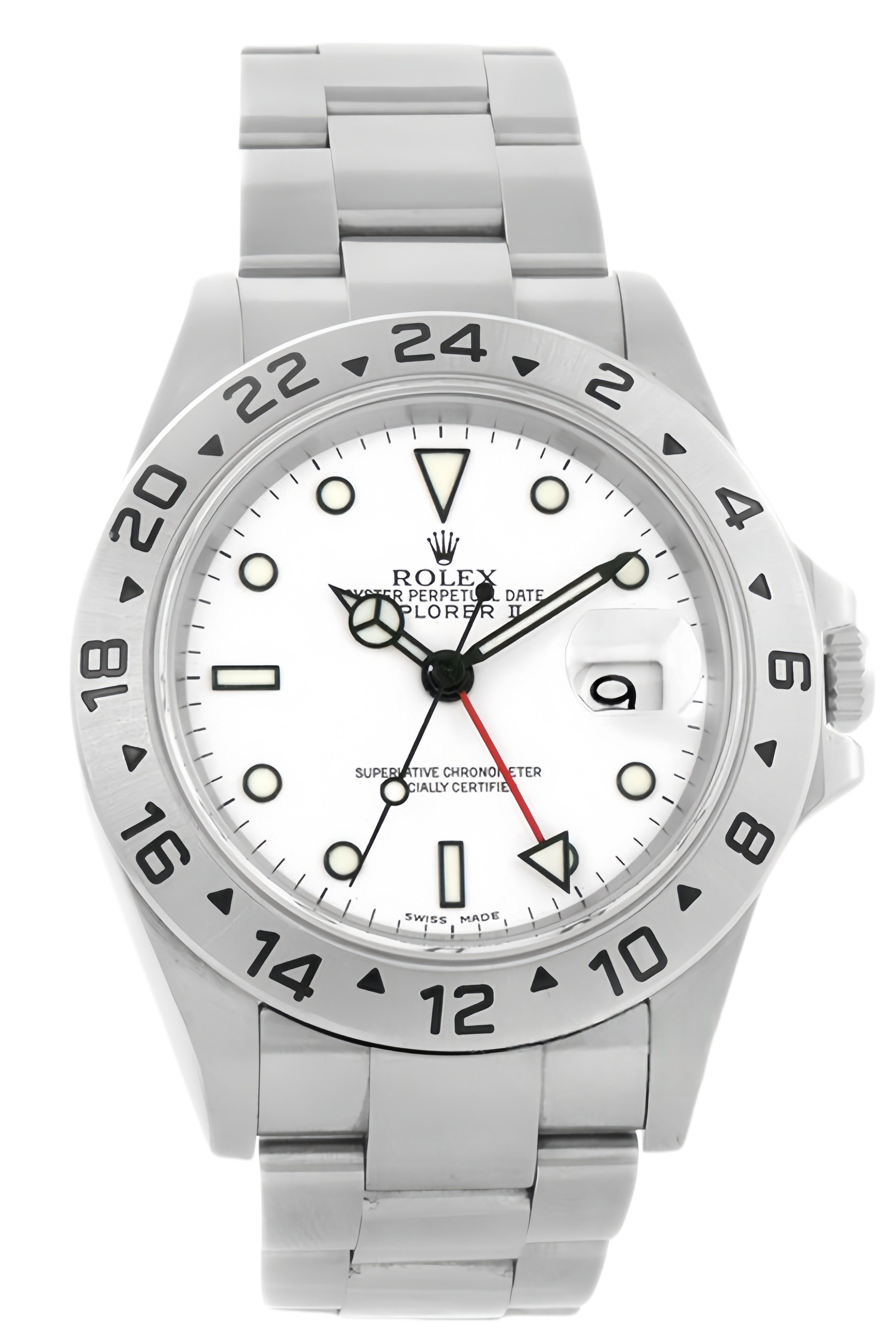 Rolex Explorer II Polar White Dial 40mm Stainless Steel Super Clone Swiss Replica Watch Ref 16570 - SuperClonesRolex