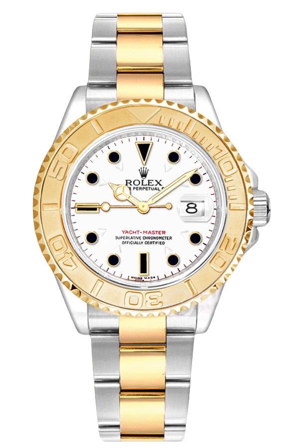 Rolex Yacht-Master 40 White Dial Two-Tone Everose Gold & Stainless Steel Super Clone Swiss Replica Watch Ref 16623-78763 - SuperClonesRolex