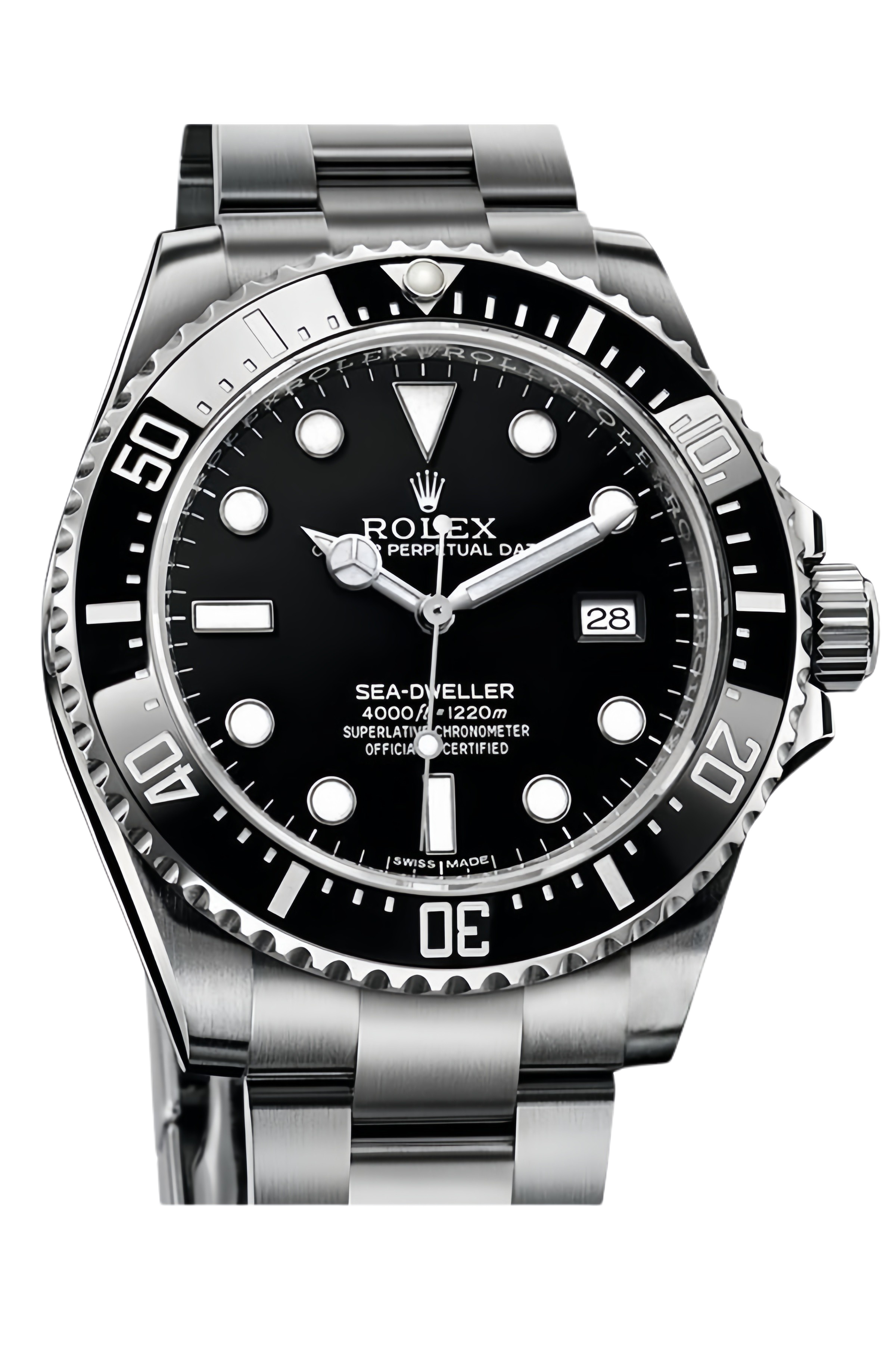Rolex Sea-Dweller 4000 Black Dial 40mm Ceramic Bezel Stainless Steel Super Clone Swiss Replica Watch Ref 116600-0003 - SuperClonesRolex