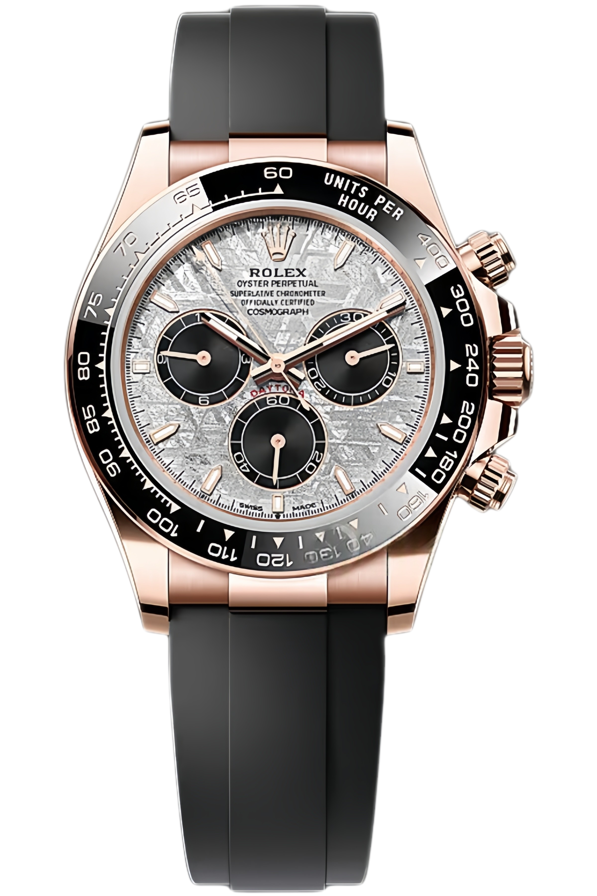 Rolex Daytona Black Dial 40mm Everose Gold Super Clone Swiss Replica Watch Ref 126515LN-0008 - SuperClonesRolex