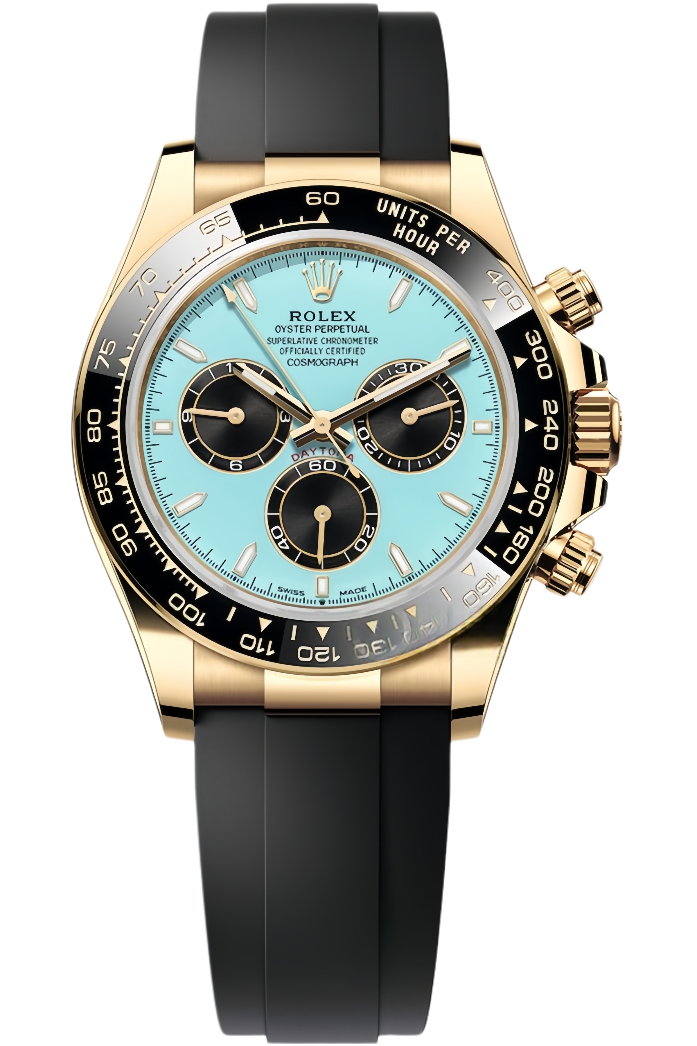 Rolex Daytona Black & Gold Dial 40mm Yellow Gold Super Clone Swiss Replica Watch Ref M126518LN-0014 - SuperClonesRolex