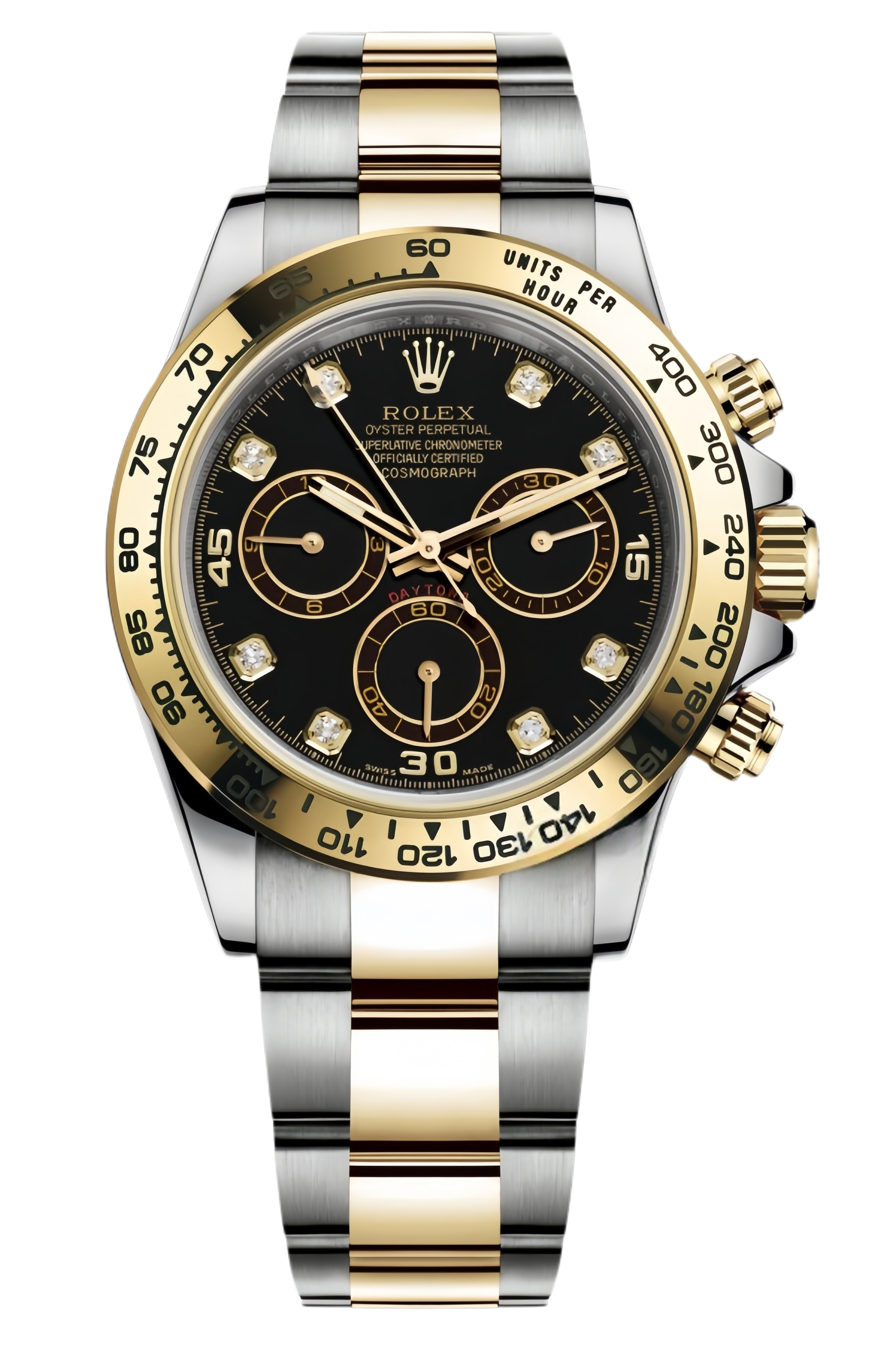 Rolex Daytona M116503-0008 Super Clone – Black Dial Two-Tone Gold Swiss Replica Watch - SuperClonesRolex