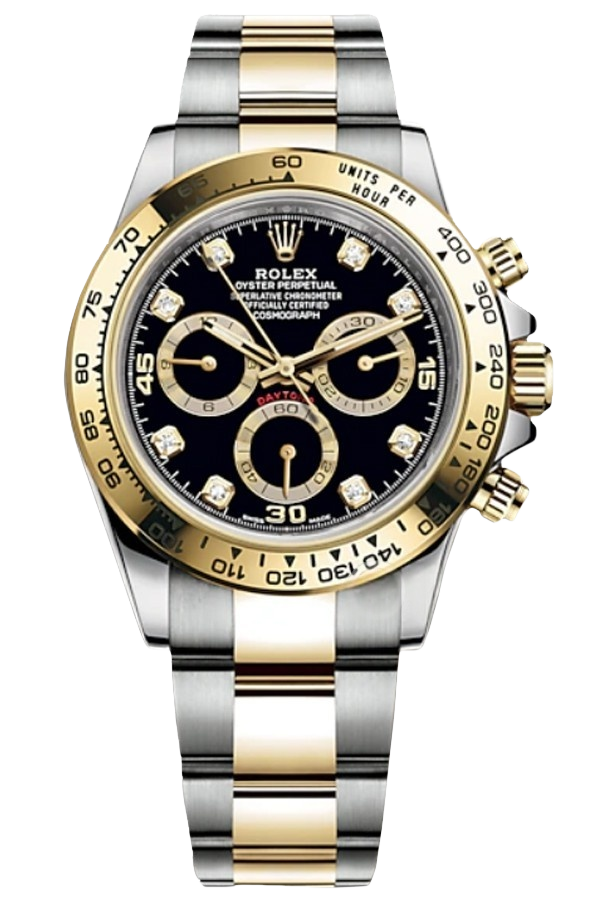 Rolex Daytona M116503-0011 Super Clone – Black Dial Two-Tone Yellow Gold Swiss Replica Watch - SuperClonesRolex