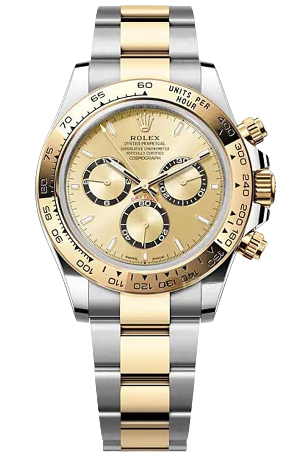 Rolex Daytona M126503-0004 Super Clone – White Dial 40mm Two-Tone Gold Swiss Replica Watch - SuperClonesRolex