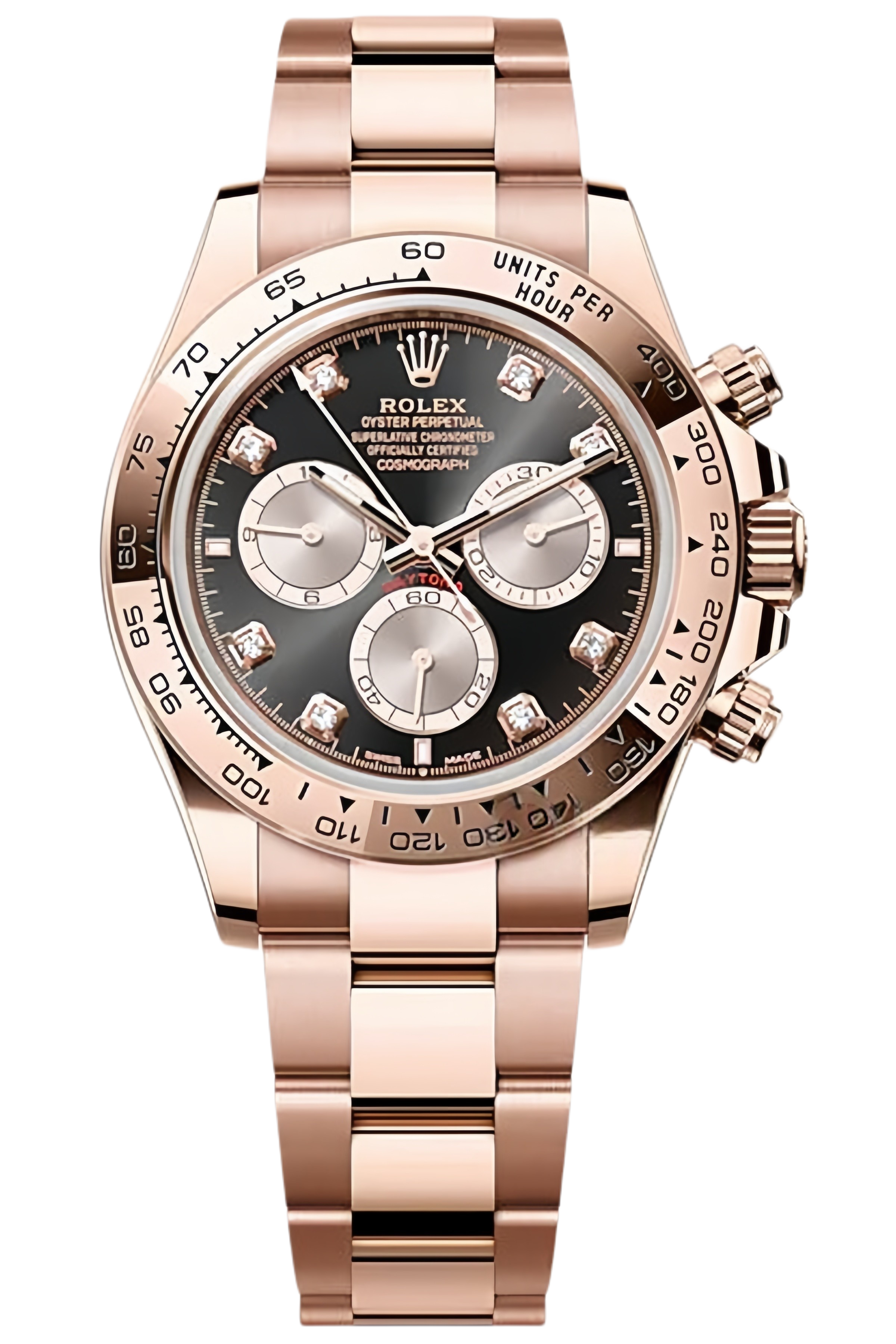 Rolex Daytona M126505-0002 Super Clone – Black Dial & Everose Gold Case - SuperClonesRolex