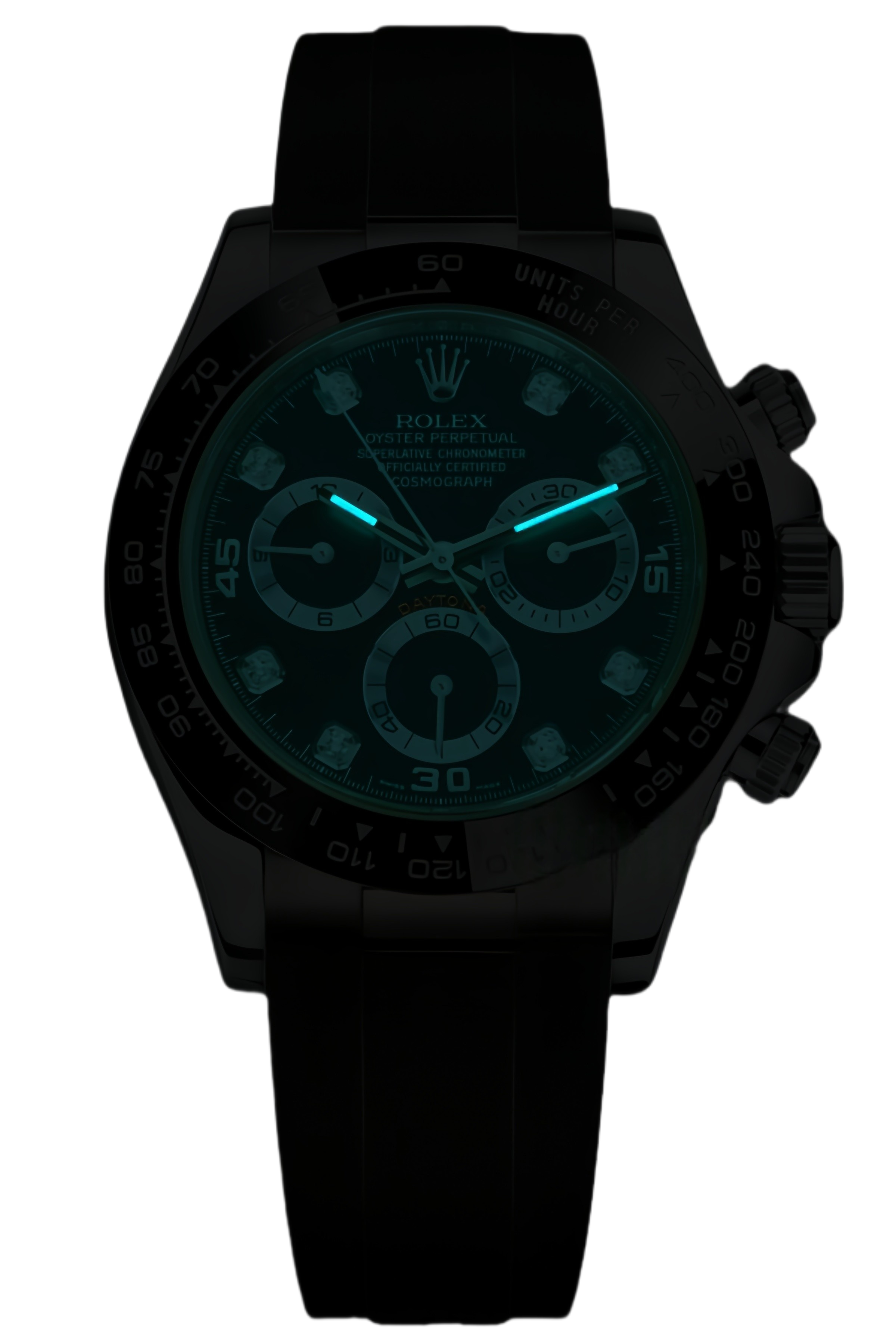 Rolex Daytona Black Dial Super Clone Swiss Replica Watch Oysterflex Strap Ref M116519LN-0025 Swiss Movement - SuperClonesRolex