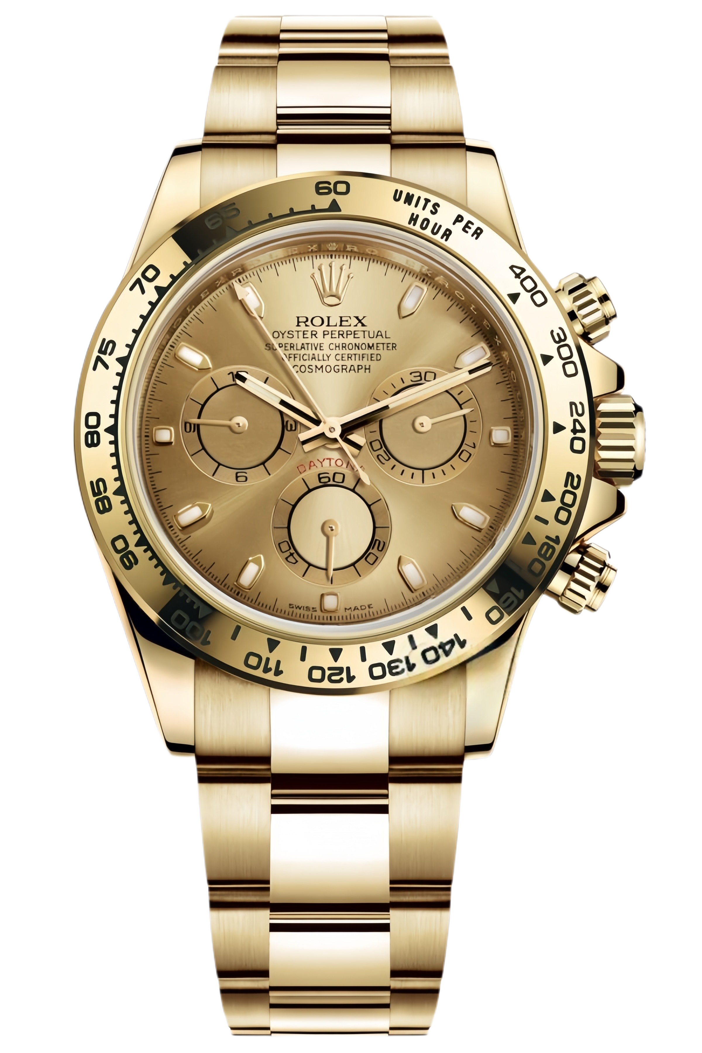 Rolex Daytona Yellow Gold Green Dial Super Clone Swiss Replica Watch Ref M116508-0003 – Swiss Movement - SuperClonesRolex