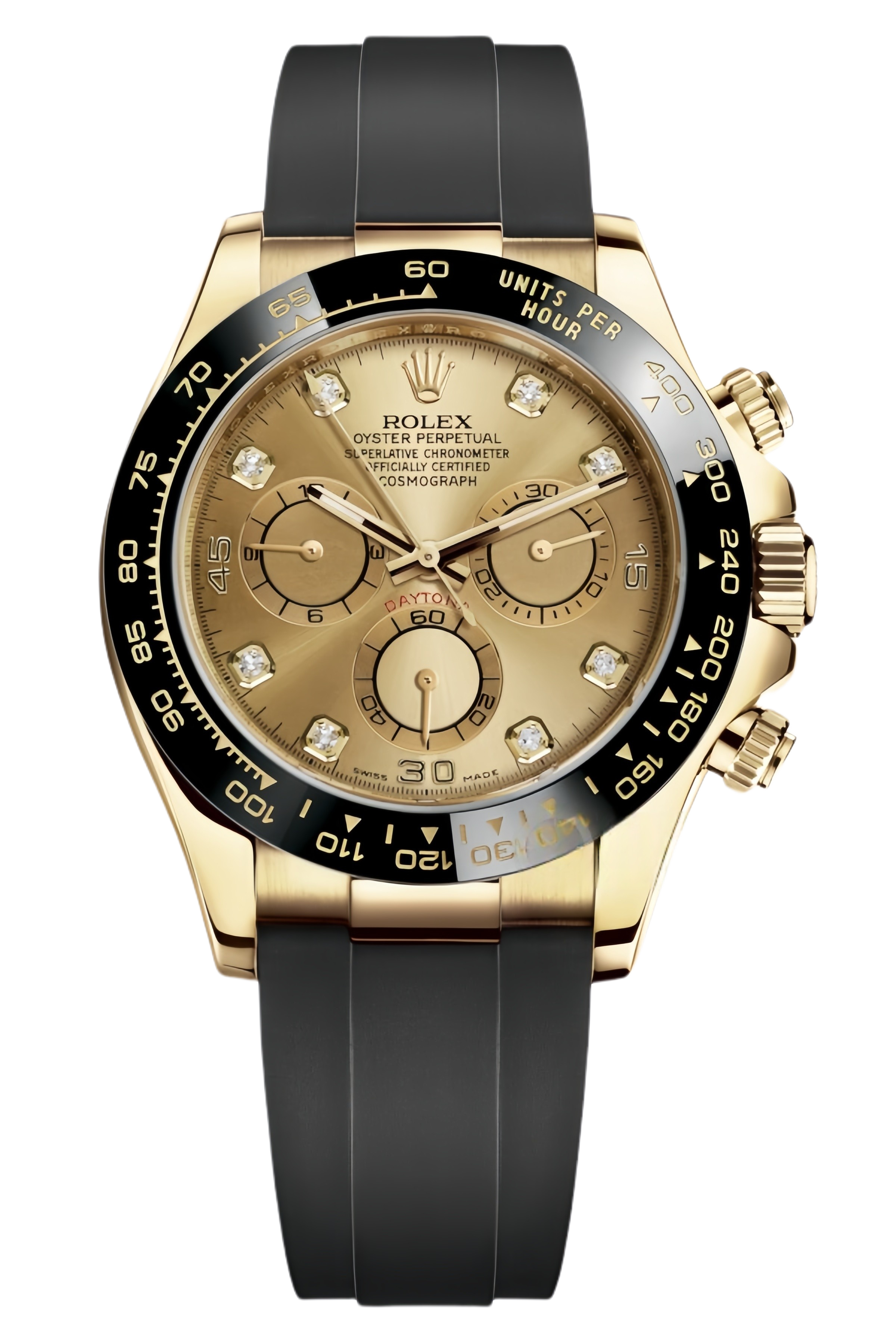 Rolex Daytona Paul Newman Dial Super Clone Swiss Replica Watch Oysterflex Strap Ref M116518LN-0044 – Swiss Movement - SuperClonesRolex
