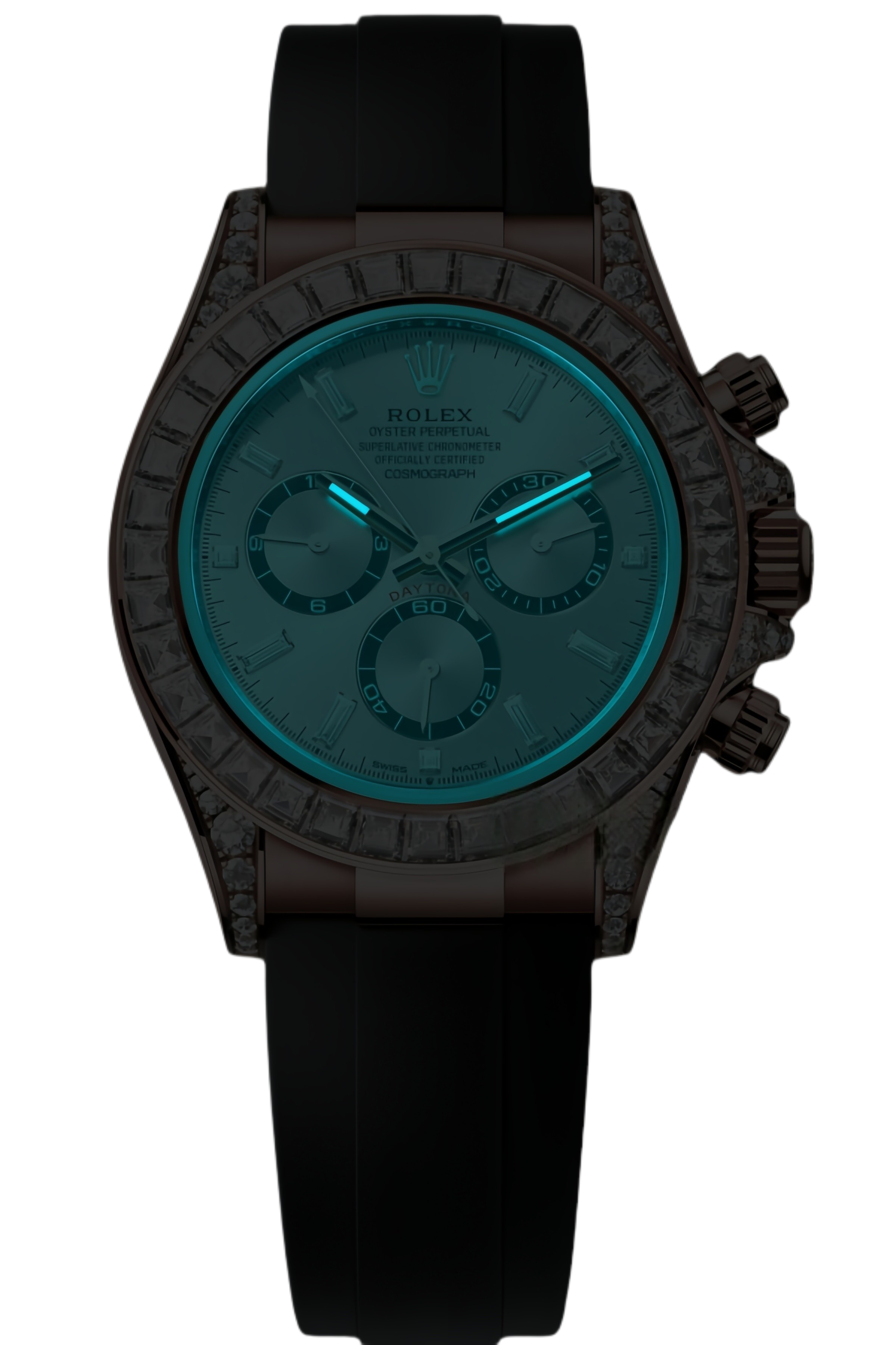 Rolex Daytona Everose Gold Diamond Bezel Super Clone Swiss Replica Watch Ref M126535TBR-0002 – 1:1 Swiss Movement - SuperClonesRolex