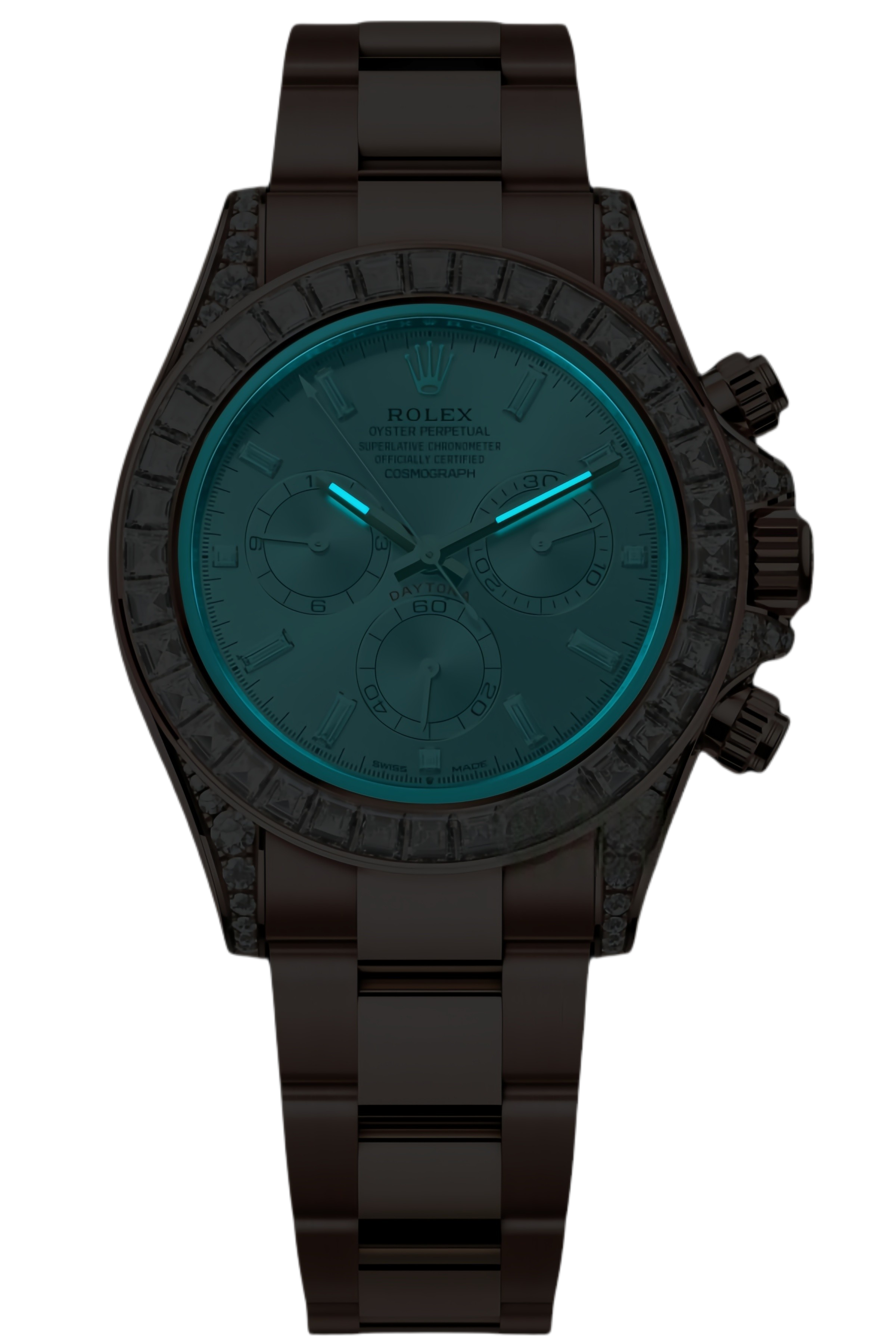 Rolex Daytona Diamond Rose Gold Super Clone Swiss Replica Watch Ref M126595TBR-0001 – Swiss Movement - SuperClonesRolex