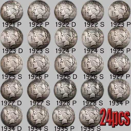 đ„ăComplete Setă1878-1921 Morgan Silver Dollar 28PC