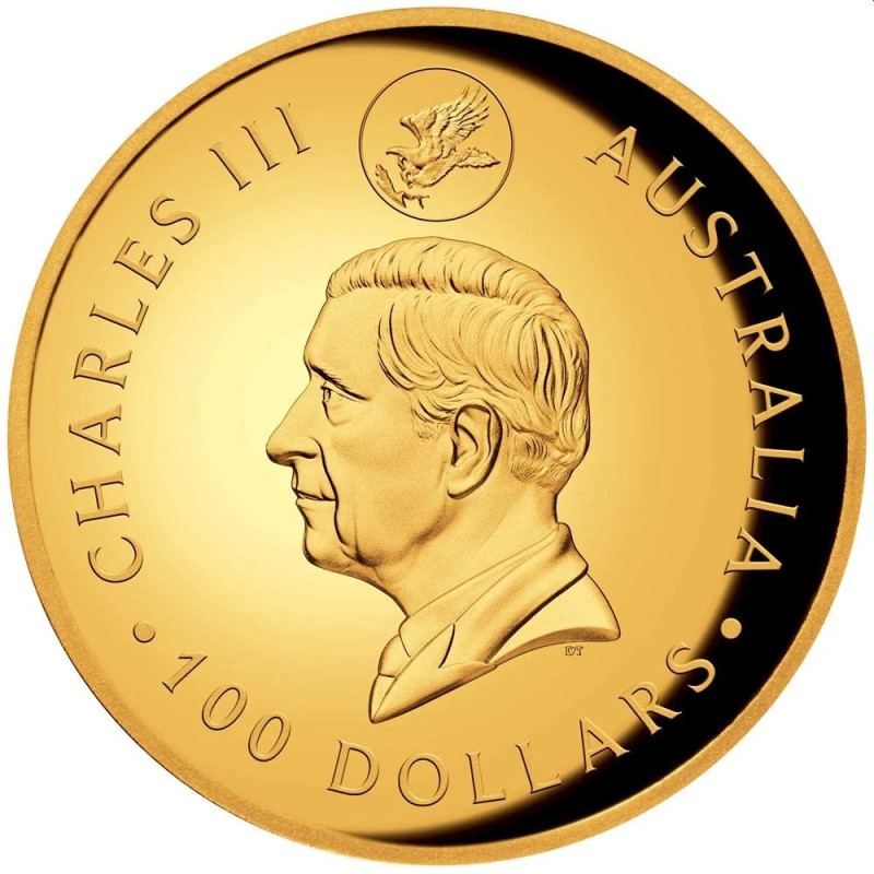 1 oz Australian Wedge-tailed Eagle High Relief Gold Coin